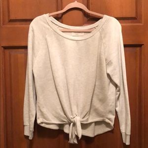 Boat Neck, Long Sleeve French Terry Top